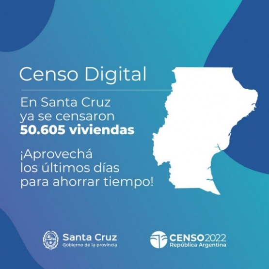 Censo digital: El 33% de los santacruceños ya lo hizo
