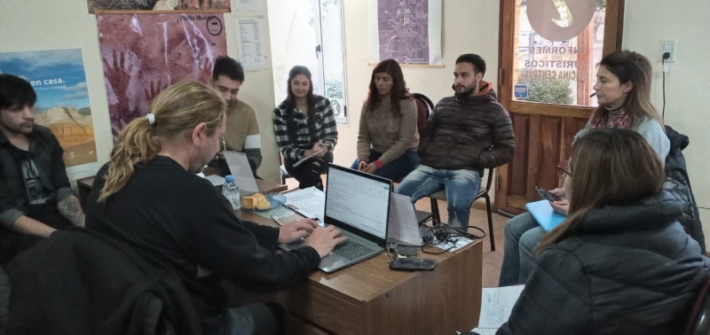 Reunión con los referentes del área.