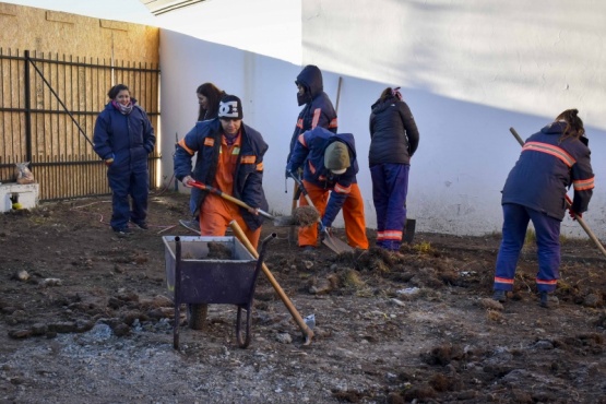 Tareas en la obra. 