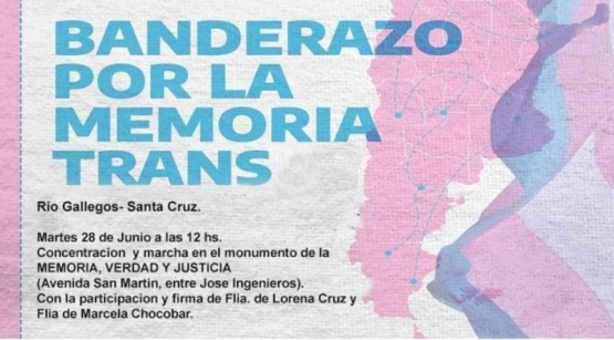 Realizarán en Río Gallegos banderazo por la Memoria Trans