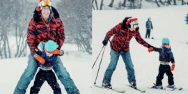 Marley mostró cómo Mirko aprendió a esquiar en Mendoza
