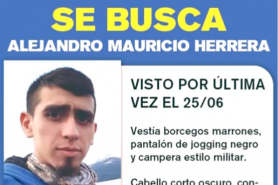 Él es Alejandro Herrera, quien lleva desaparecido 20 días.  