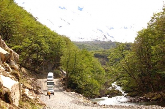 Tramo de la ruta El Chaltén - Lago del Desierto.