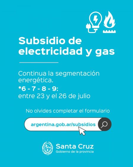 Más de 17 mil santacruceños ya se inscribieron a la segmentación energética