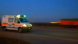 Volcó una ambulancia que viajaba hacia Río Gallegos