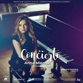 La artista internacional Anna Miernik dará un concierto junto a la Sinfonietta