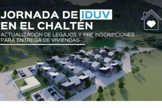 IDUV realizará actualización de legajos y pre-inscripción en El Chaltén