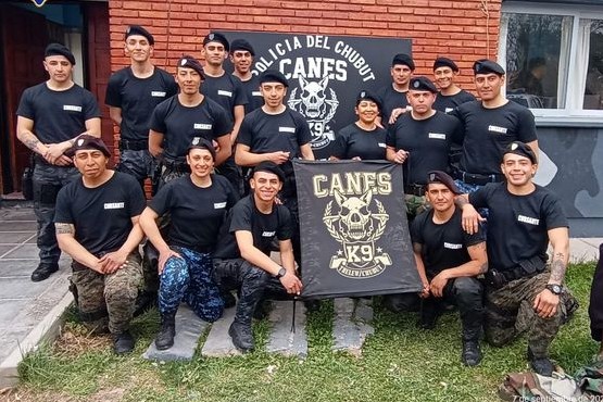Personal de la División Canes culminó con éxito el curso de Canes de Seguridad de Chubut  