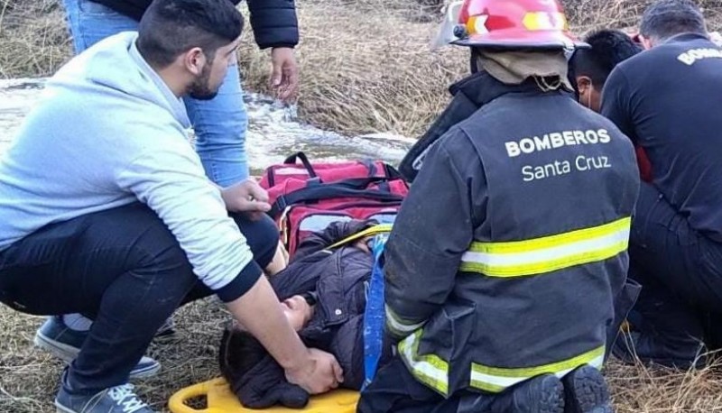 Rescataron a una mujer accidentada en El Calafate