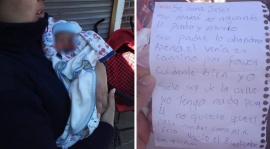 Abandonaron a un bebé  y dejaron una nota: “Cuídenlo, soy de la calle y no tengo nada”