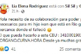 Murió en Río Gallegos y su mamá desde Salta pide ayuda para poder trasladar su cuerpo