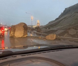 Pudo causar una tragedia: se cayó una gran roca desde el Chenque
