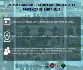 Comienza el Primer Congreso de Seguridad Pública de la Provincia de Santa Cruz