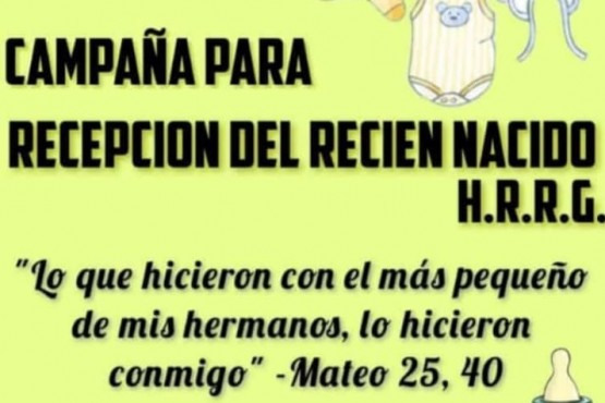 Se solicitan elementos de higiene y ropa de recién nacido.