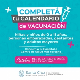 Salud impulsa “Octubre: Mes de la Recuperación de las Vacunas”