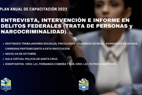 Curso de entrevista, intervención e informe de delitos federales 