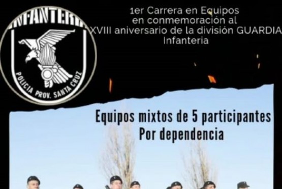 La División Guardia Infantería de Río Gallegos realizará una carrera por su 18° Aniversario