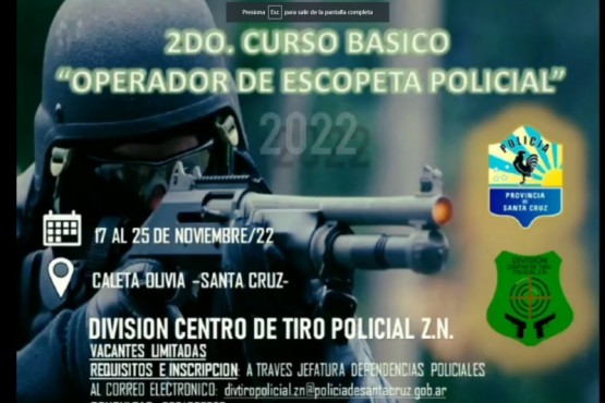 Segundo curso de Operador de Escopeta Policial 