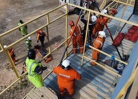 Capacitación en materia de rescate en espacio confinado 