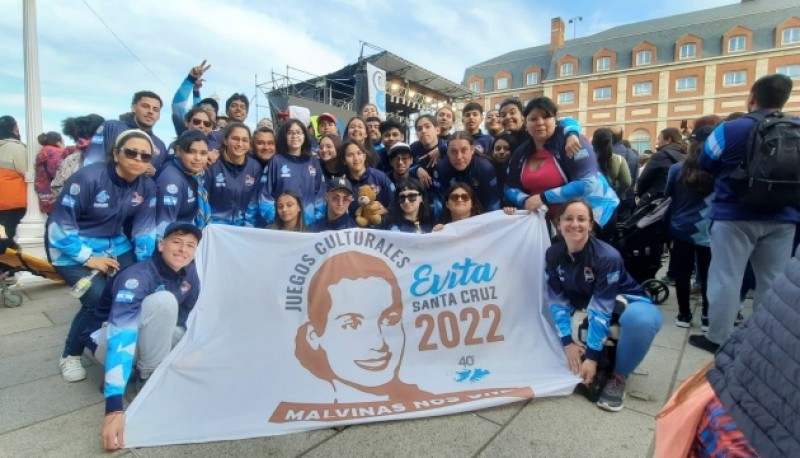 Participantes santacruceños de los Juegos Evita Culturales 2022,