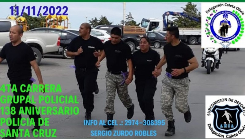 Policía realizará la cuarta carrera grupal policial 