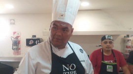 Los chicos de APPADI tuvieron una clase con el chef Oscar “Coto” Fernández