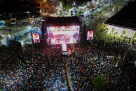 La organización estimó la presencia de 40 mil personas en la tercera noche de show