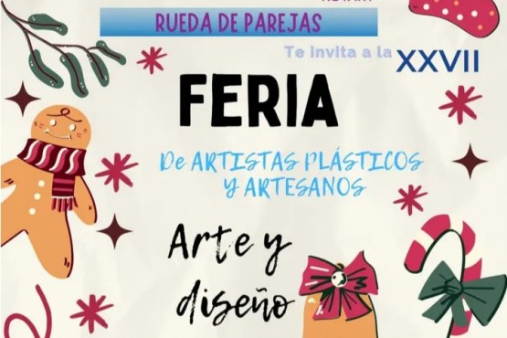 Feria de artistas plásticos y artesanos con servicio de té y sorteos