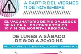 Salud recuerda los puntos de vacunación y testeo en Río Gallegos
