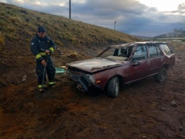 Vuelco sobre la Ruta Provincial 20 deja a un hombre herido