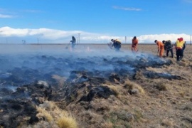 Bomberos controlaron incendio sobre pastizales
