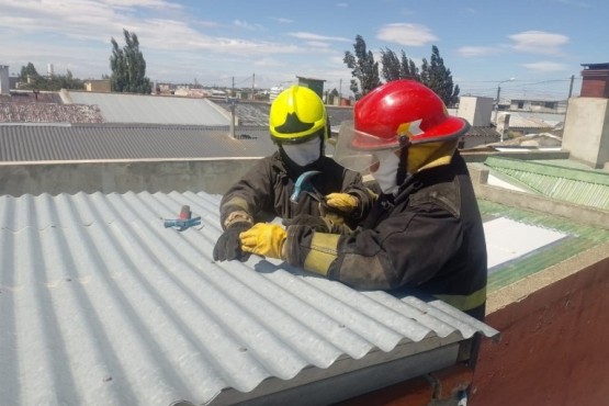 Bomberos intervinieron en diferentes hechos por las ráfagas de viento 