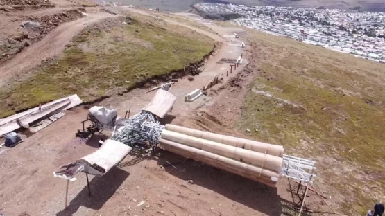 La obra del Cristo Redentor del Cerro de la Cruz sigue su avance