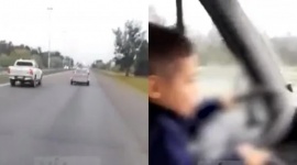 Cañuelas: filmó mientras le enseñaba a manejar a su hijo de 7 años en una autopista