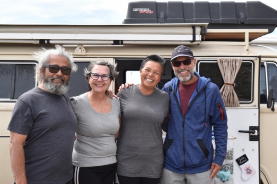 Kombi Joselita y Dos corazones Aventureros de visita en Río Gallegos