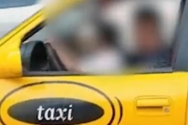 Taxista fue grabado mientras dejaba manejar el auto a su hijo menor de edad