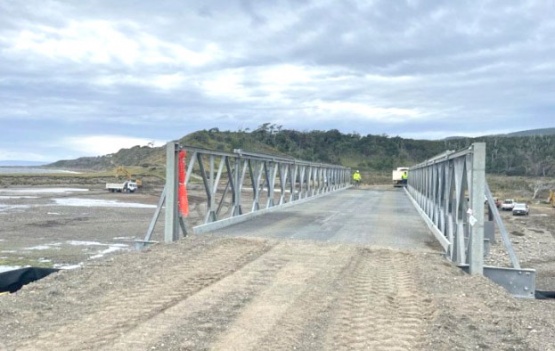 La importancia del puente sobre río Caleta en Tierra del Fuego