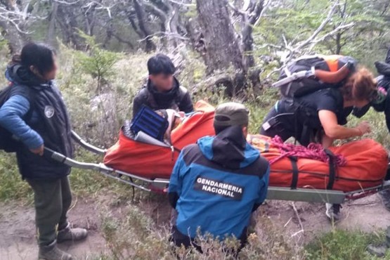 Rescatan a una turista uruguaya que sufrió un duro accidente cerca del Cerro Fitz Roy