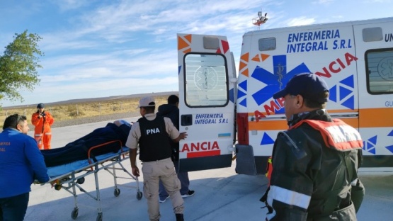 Prefectura aeroevacuó de urgencia al tripulante de un buque pesquero