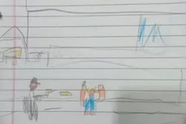 Rosario: le pidieron a un nene que dibujara el barrio donde vive y el resultado fue escalofriante