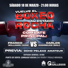 Vuelve el Boxeo al Estadio Rocha en Río Gallegos