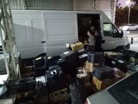 Detectaron casi 800 kilogramos de alimentos transportados irregularmente