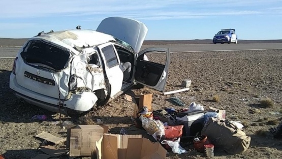 Volvía a Río Gallegos y terminó volcando