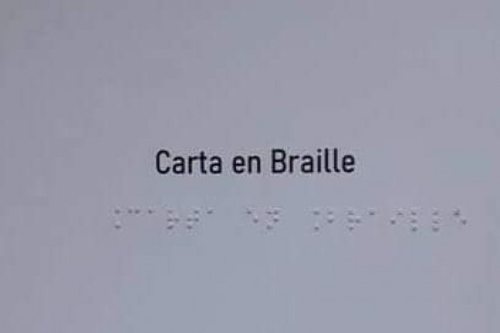 Realiza menús en braille para las personas con disminución visual