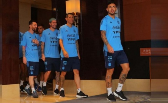 Con Messi a la cabeza, la Selección se entrenó en Beijing