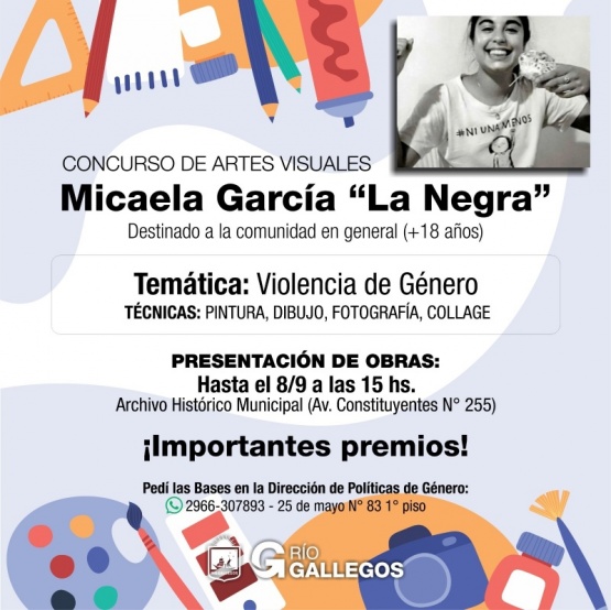 Realizan concurso de artes visuales Micaela García “La Negra”