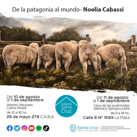 Noelia Cabassi lleva la magia de la Patagonia al mundo en su nueva muestra de arte