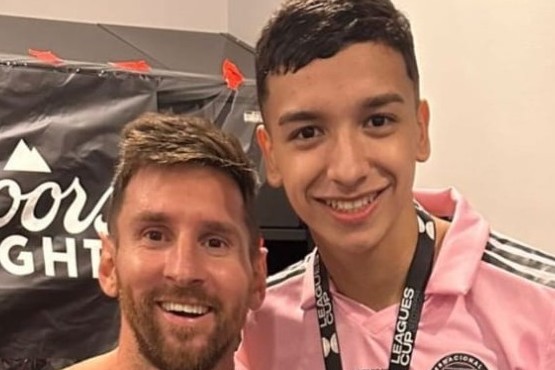 Toto Avilés festejó con Lionel Messi el título del Inter Miami