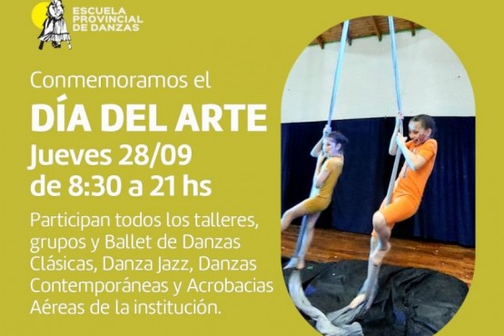 La Escuela Provincial de Danzas conmemorará el Día del Arte