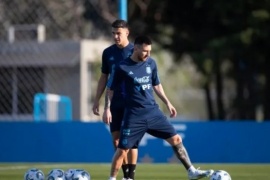 Lionel Messi, presente en la primera práctica de la Selección Argentina